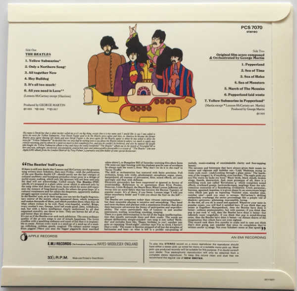 Back Cover, Beatles (The) - Yellow Submarine [Encore Pressing]
